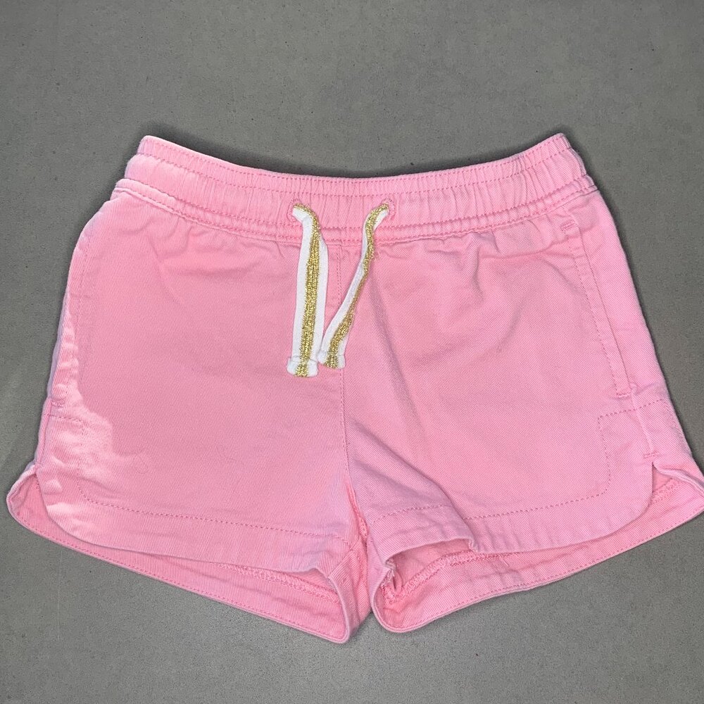 Crewcuts Pink Pull-On Shorts Size 2 Girls Summer Shorts Gold Drawstring